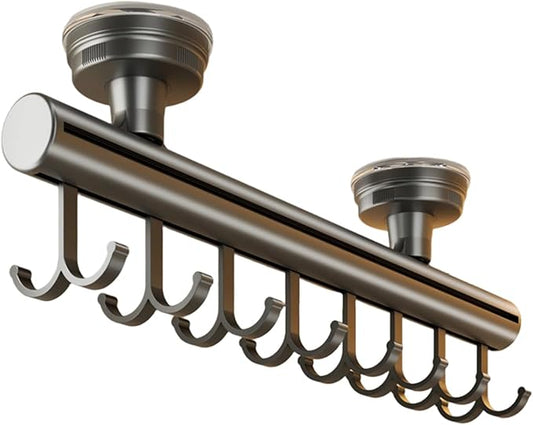 Vertical Space Saving Pull Out Suction Cup Clothes Hanger for Wardrobes Organization Without Drilling Modern Styles Strong Suction
