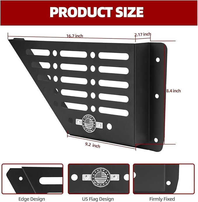 Front Door Storage Metal Box for Ford Bronco 2021-2024 Interior Storage Expansion Front Door Storage Pockets Side Insert Organizer Accessories (2-PCS)