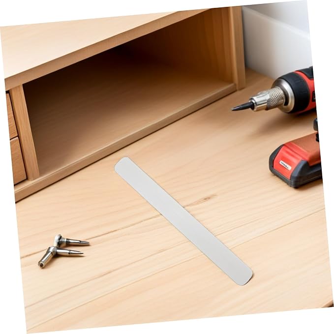 8pcs White Cabinet Drawer Slides Adhesive No-Drill Plastic Drawer Slide Tracks Bottom Mount Furniture Guides for Kitchen Cabinet Pullout Organization