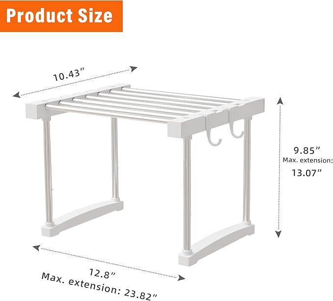 BLULEE Expandable Under Sink Organizer - 3D Adjustable Stackable Storage Shelves,Modular Cabinet Rack Around Pipes for Kitchen Bathroom