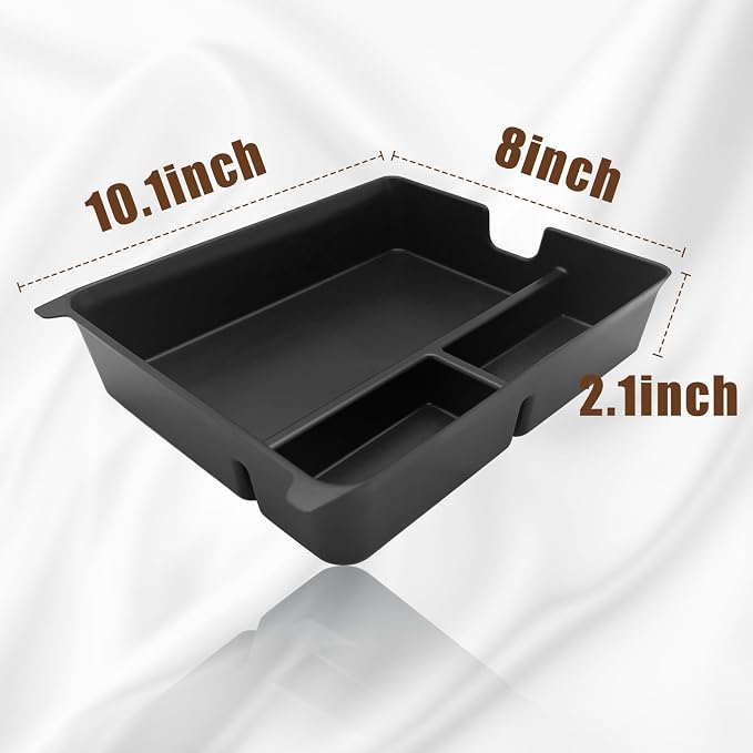 Muslogy Center Console Organizer Compatible with Honda Pilot 2023 2024 2025 2026, 2024-2026 Ridgeline/Passport Center Console Storage Box Divider Inserts Interior Accessories ABS Material(Gray)