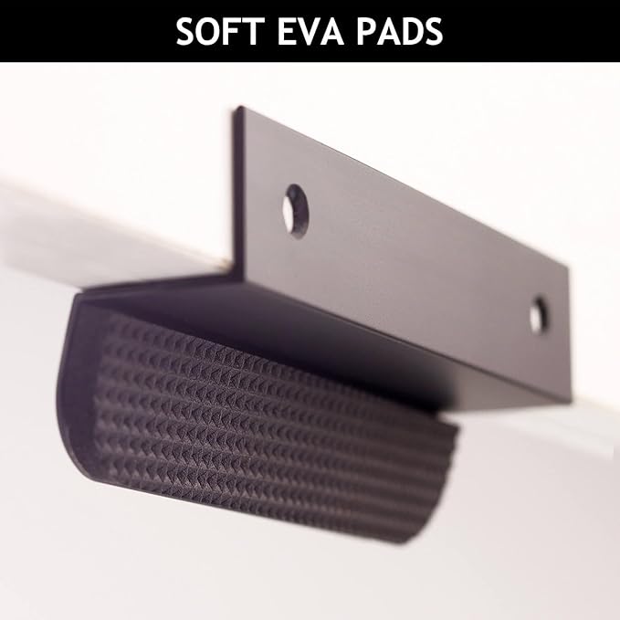 RVPEKUPE 1-Pack Under Cabinet Foot Pull with Adhesive and Screws, Hands Free Toe Foot Pull Opener for Kitchen Trash Cabinet Drawer, 4 Inch (Matte Black)