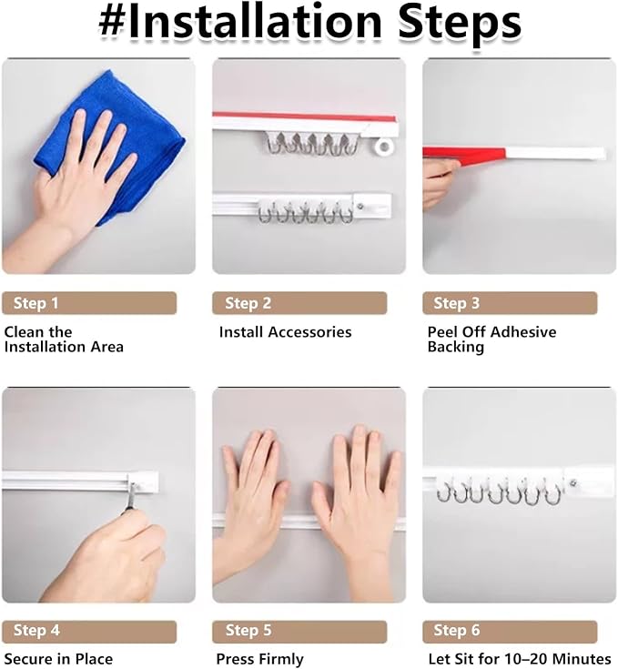 Under Sink Cabinet Organizers, Magnetic No-Drill Adhesive Tracks for Kitchen, Pantry, RV & Laundry Room - Space-Saving Storage Solutions for Cabinets