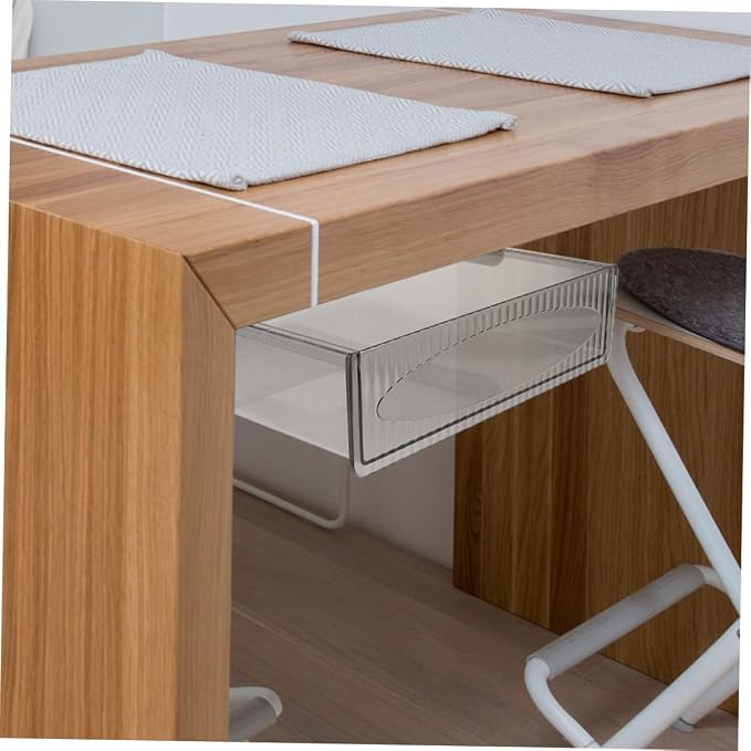 Uonlytech Desk Drawer Organizer Adhesive Storage Box for Stationery Tools More Practical Desk Attachment for Easy Access and Space Saving No Tools Required