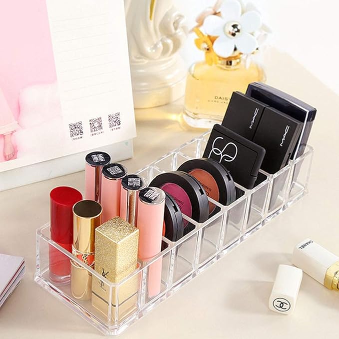 Weiai Clear Acrylic Compact Makeup Organizer Blush Eyeshadow Powder Vanity Holder