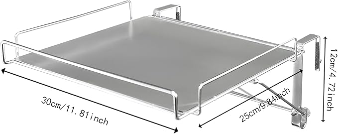 Cabinet Door Organizer, Foldable No Drill,Heavy-Duty Metal Iron Shelf for Pantry Cupboard Countertop, Rust-Resistant, Easy Installation, Space Saver Easter Gift(Silver)