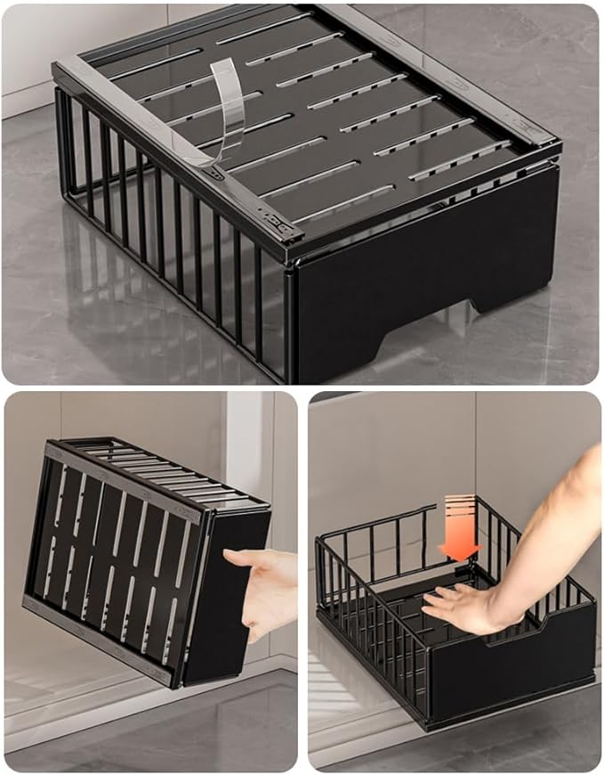 GarveeHome Pull Out Cabinet Organizer, No Drill Slide Out Drawers for Kitchen Cabinets, Metal Pantry Pull Out Shelves, Kitchen Cabinet Organizer, Pull Out Home Organizers