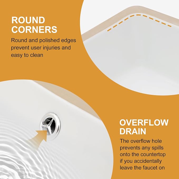 Mocoloo Undermount Bathroom Sink 21 x 13 Inch Rectangle Porcelain White Vessel Ceramic Bathroom Sink 7 Inch Deep Basin with Overflow Lavatory Vanity Top Under Mounted the Counter