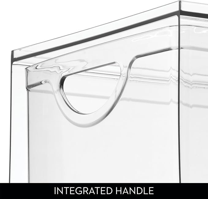 iDesign Stackable Storage Drawer for Fridge, Pantry, or Under Sinks, Set of 2, Clear, Made in USA