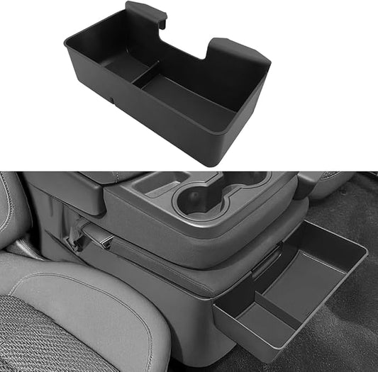Center Console Hanging Organizer Box Fit For Chevy Silverado/GMC Sierra 1500 2019-2026,2500HD 3500HD 2020-2026 Split-Bench Folding Seat Hanging Storage Tray For Silverado/Sierra Center Accessories