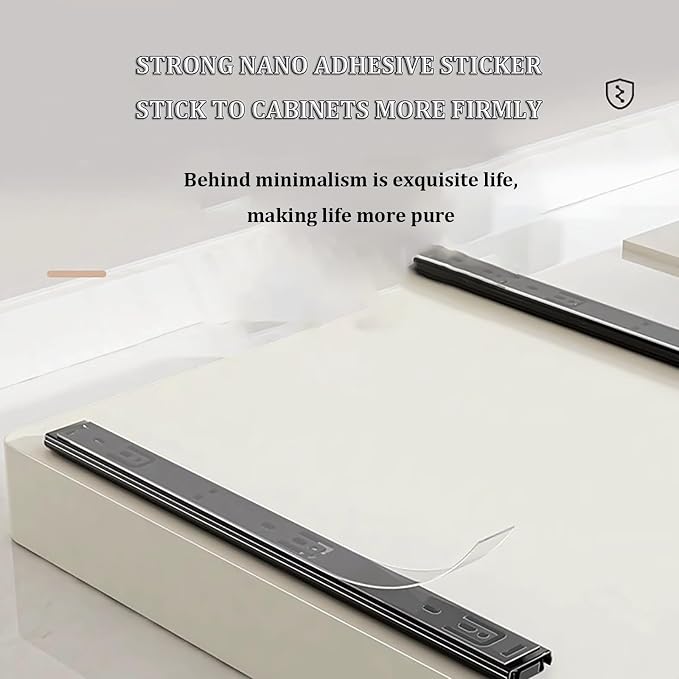 Extendable Sliding Drawer,Extendable Drawer For Kitchen Storage,Slide Out Drawer Storage Shelves for Kitchen Cupboard,No Need Drill and Nailing,for Cabinets Kitchen Living Room.(Size:20*43*7cm)