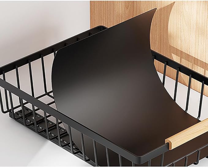Pull Out Cabinet Organizer, Heavy Duty Slide Out Drawer, No Drill Pull Out Drawers, Sliding Pull-Out Pantry Shelves for For Cabinets, Roll out Shelf Storage for Kitchen Bathroom Black [Standard]