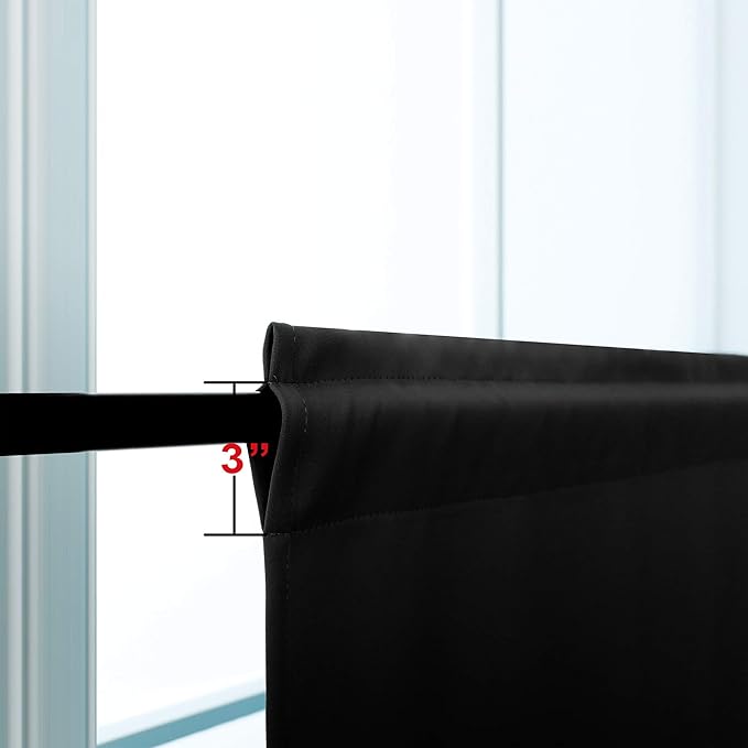 KOUFALL 52 Wide Short Blackout Curtains for Bedroom,RV Camper Small Window Curtains,Insulated Thermal Curtains for Winter