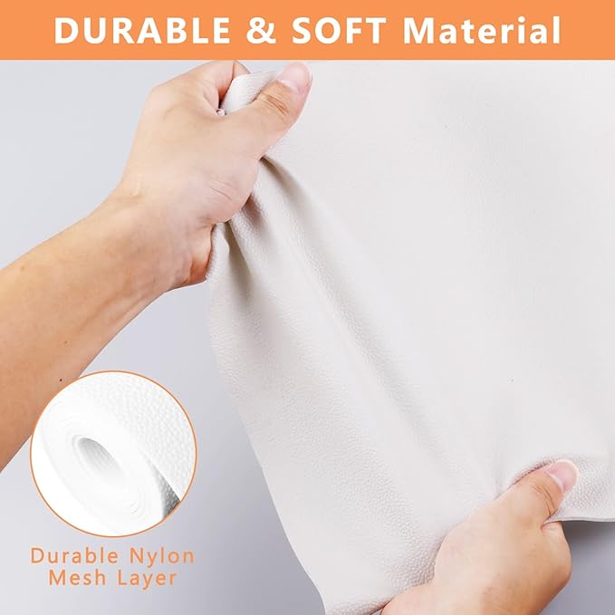 WochiTV Shelf Liner for Cabinets, Drawer Non Adhesive Non Slip Foam Mat for Kitchen, Pantry, Bathroom, Cupboard, Garage, Closet, Shelves, Drawer, Tool Box, White 11.8 x 236 inches