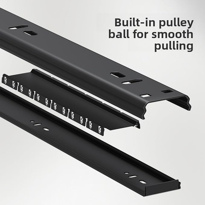 2PCS Expandable Pull Out Cabinet Organizer pots and pans organizer under cabinet Upgrade 3 Slide Rails Slide Out Drawers Roll Out Shelves Adhesive,Adjustable Width
