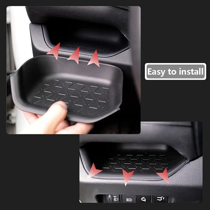 for RAV4 Driver Storage Box Organizer Mat Driver's Interior Insert Tray Center Console Organizer Tray Compatible with Toyota RAV4 2023 Accessories 2022 2021 2020 2019 - Non-Slip Anti-Dust