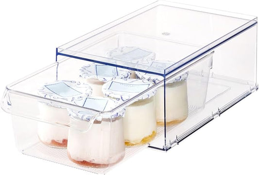 iDesign Stackable Kitchen Storage Drawer – Linus Collection - Clear