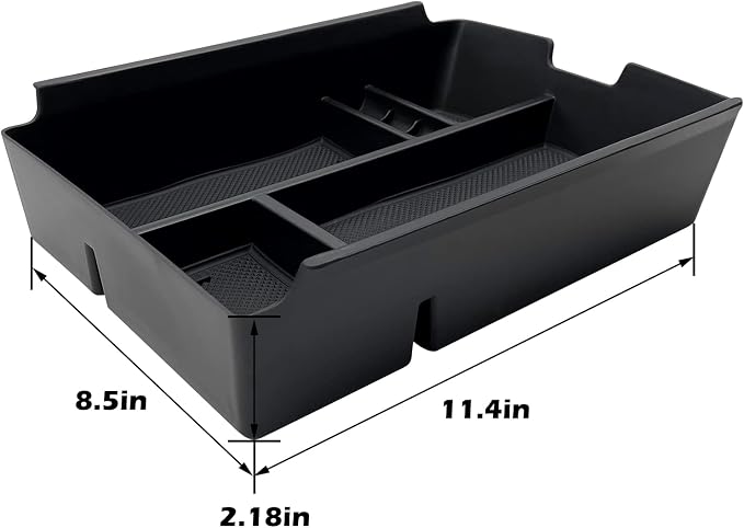 for VW Atlas and Cross Sport Accessories Center Console Organizer 2018 2019 2020 2021 2022 2023 Insert ABS Armrest Box Secondary Storage (Not fit for 2024)