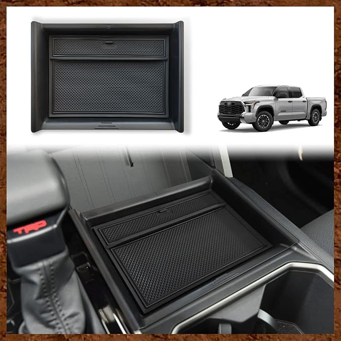 Muslogy Lower Center Console Organizer Compatible with Toyota Tundra 2022 2023 2024 2025 2026 Accessories SR SR5 Limited TRD PRO Console Insert Accessories