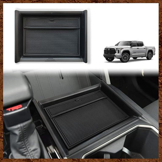 Muslogy Lower Center Console Organizer Compatible with Toyota Tundra 2022 2023 2024 2025 2026 Accessories SR SR5 Limited TRD PRO Console Insert Accessories