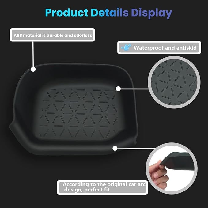 for RAV4 Driver Storage Box Organizer Mat Driver's Interior Insert Tray Center Console Organizer Tray Compatible with Toyota RAV4 2023 Accessories 2022 2021 2020 2019 - Non-Slip Anti-Dust