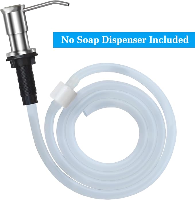 Sink Soap Dispenser Extension Tube kit with Upgraded Check Valve, 47”Silicone Tube, Prevent Backflow, Fit Most Soap Dispenser, No Need to Fill The Little Bottle Again （2 Pack）