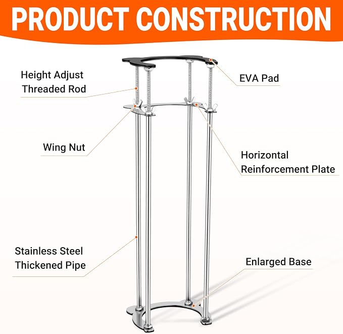 Undermount Sink Brackets,Stainless Sink Support,18.1"-31.1" Adjustable Under Sink Support Legs,Sink Repair Install System for Bathroom and Kitchen,4 Rods