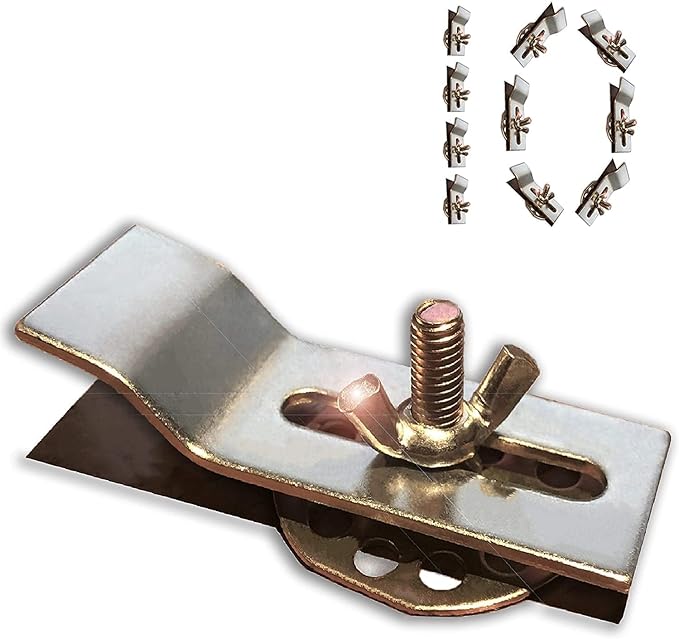 Sink Clips, Undermount Sink Brackets, Bathroom Kitchen Ceramic Stainless Steel Sink Basin Support Clamps for Marble Granite Vanity Countertop Installation Repair Kit (10)