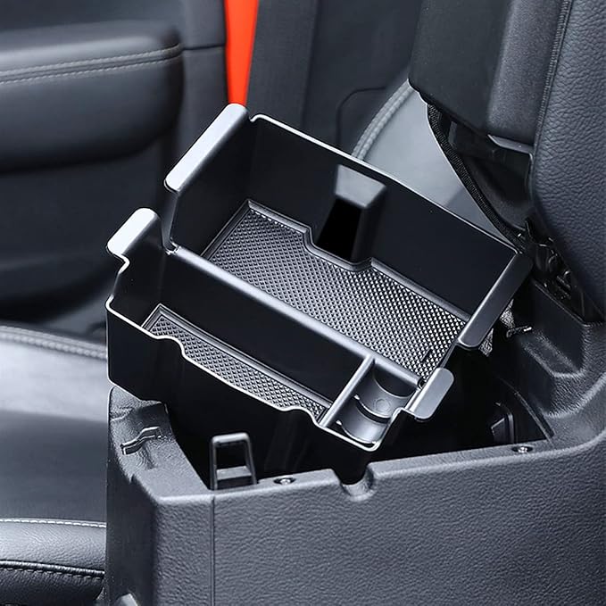 YOCTM Center Console Organizer for Jeep Wrangler JL Gladiator JT 2018 2019 2020 2021 2022 2023 2024 Tray Insert Armrest Box Secondary Storage Black Interior Accessories