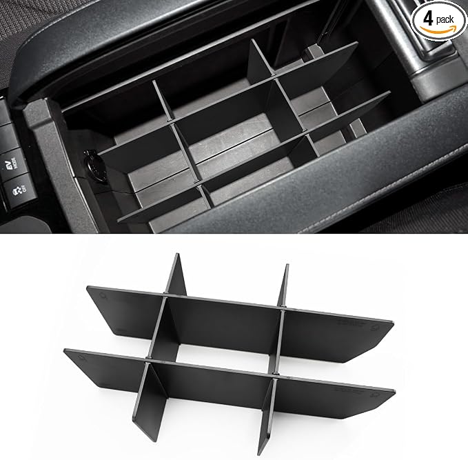 MARCHFA Center Console Divider Organizer Compatible for 2020 2021 2022 2023 2024 2025 Toyota Highlander Accessories Armrest Box Divider Organizer