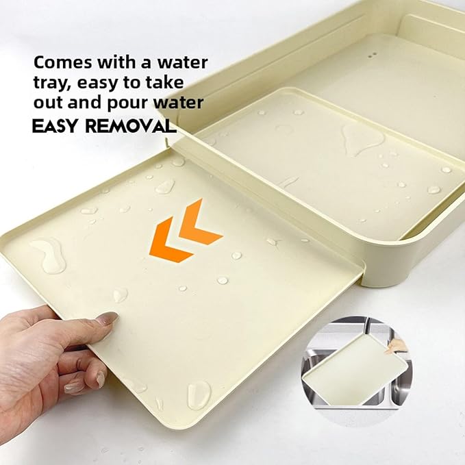 banapoy Expandable Pull Out Cabinet Organizer, No Drill Slide Out Drawer for Kitchen with Quiet Sliding Rail, Under Sink Storage Tray for Kitchen Bathroom Pantry