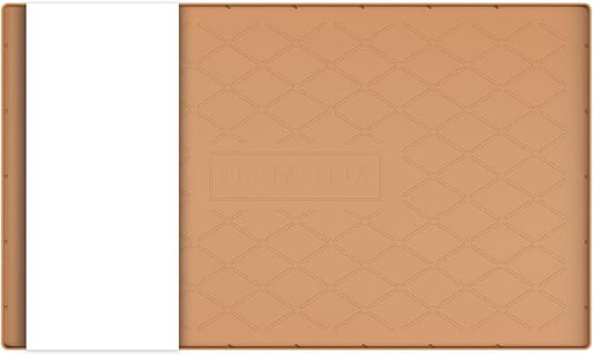 URMONA Under Sink Mat for Kitchen Waterproof, 37" x 22" Silicone Under Sink Mat for Shelf Liner Organizer, Cabinet Sink Protector Under Sink Liner for Bottom Kitchen, Bathroom(Khaki)
