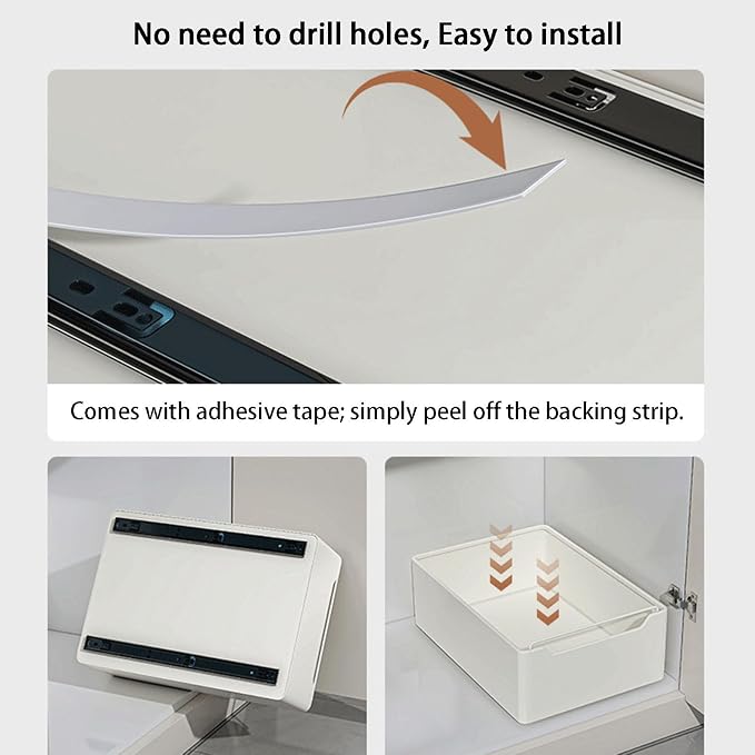 Pull Out Cabinet Organizer No Drilling with Raised Design 14cm and Removable Design for Easy Cleaning, Kitchen Cabinet Organizer Storage Shelves for Bathroom Pantry