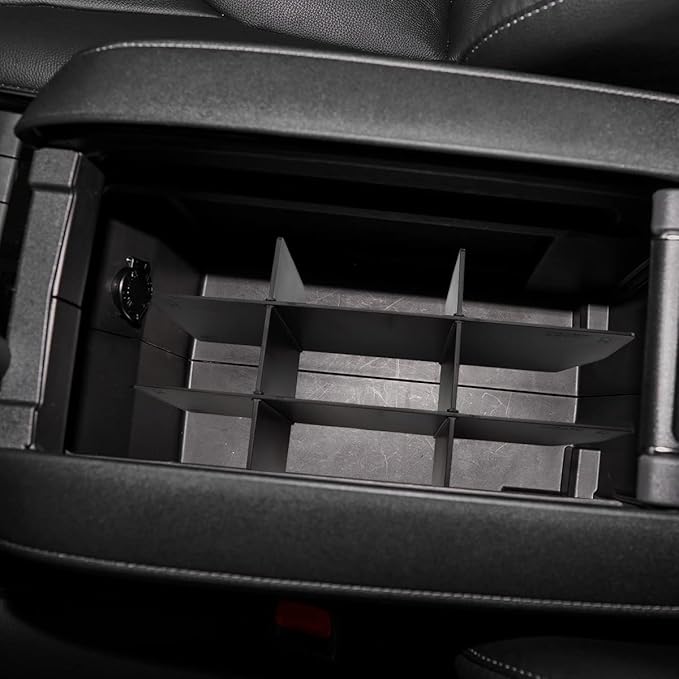 MARCHFA Center Console Divider Organizer Compatible for 2020 2021 2022 2023 2024 2025 Toyota Highlander Accessories Armrest Box Divider Organizer