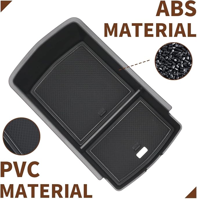 Muslogy for 2023 2024 2025 2026 VW ID.4 ID6 Storage Box Organizer Center Console Tray Interior Accessories Compatible with Volkswagen ID4 ID.6 (2023-2026 Center Console Tray)