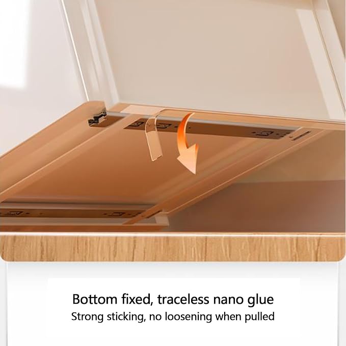 Pull Out Drawers for Cabinets Expandable Drawer Slide Out Cabinet Organizer Kitchen Extendable Drawers Storage Shelves for Kitchen Cabinets Extendable Pull Out Drawer, 40*41*34.4cm, White