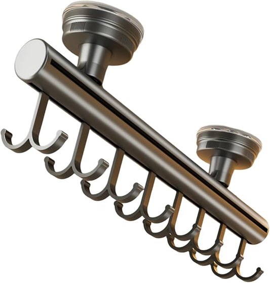 Suction Cup Mounted Drillless Pull Out Clothing Hanger for Home Wardrobes Storage Organizers Space Saving Design