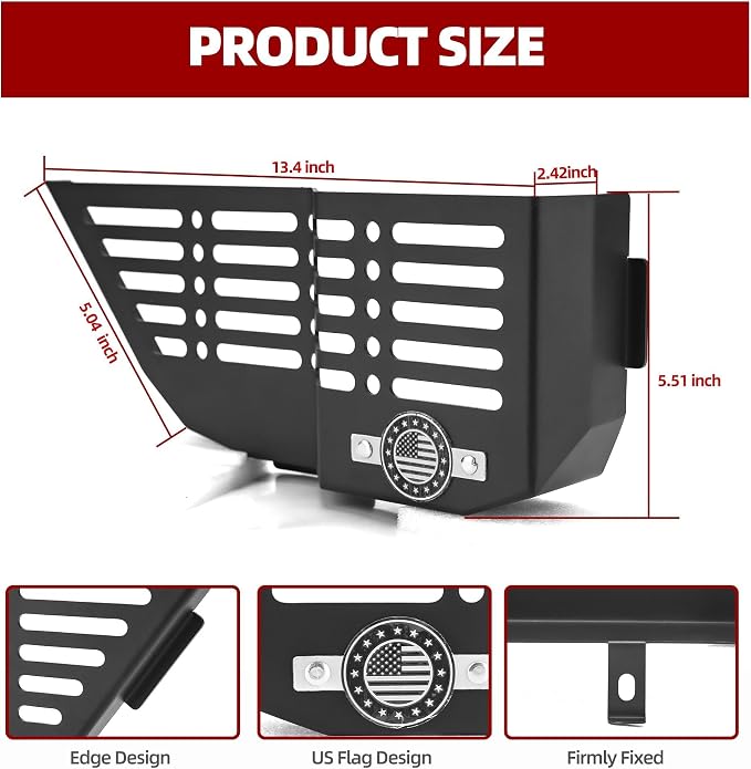 2Pcs Metal Rear Door Storage Box for Jeep Wrangler JL JLU 4XE 2018-2024 & Gladiator JT 2020-2024 Interior Storage Expansion Rear Door Storage Pockets Side Insert Organizer Accessories
