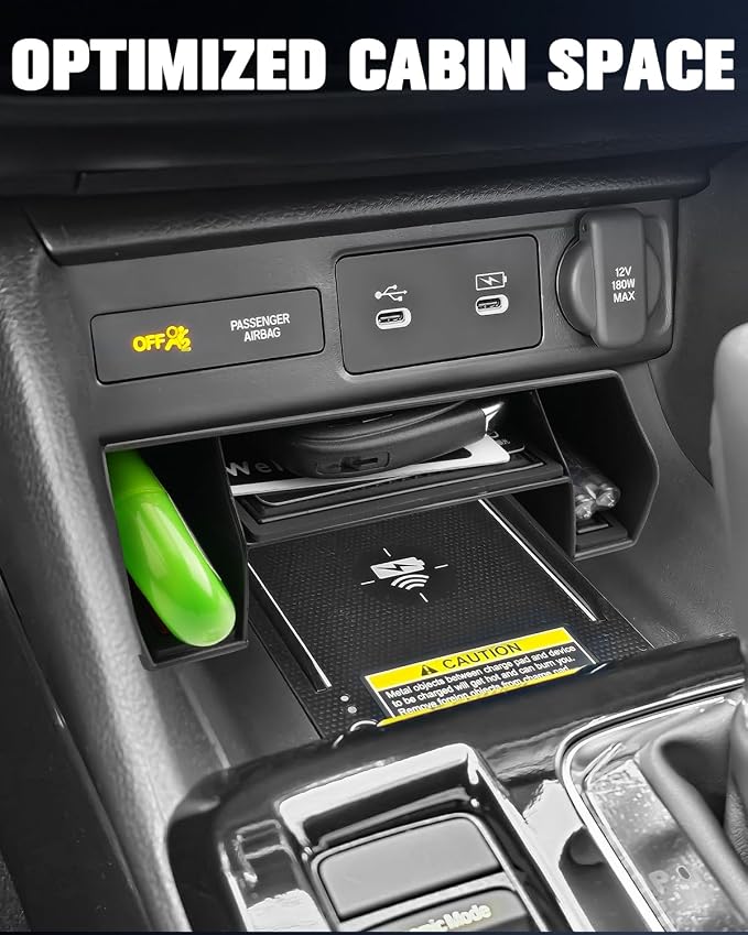 Integra Tray Multi-level Storage with Non-slip Pads for 2023 2024 2025 2026 Acura Integra Center Console Organizer Console Storage Insert Tray Integra Extra Compartments forAcura Integra Accessories