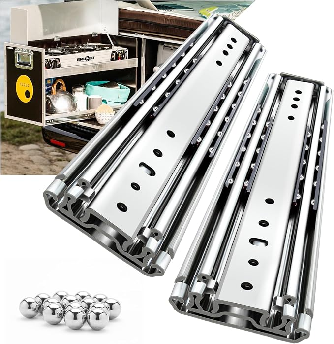Heavy Duty Drawer Slides Full Extension Runners 12 14 16 18 20 22 24 26 28 30 32 34 36 38 40 44 48 52 56 60 Inch Side Mount Rails for Drawer Capacity 479lb 1 Pair