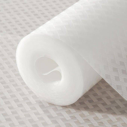 Shelf and Drawer Liner for Kitchen Cabinet, Non-Adhesive 18in x 120in Waterproof Contact Paper Refrigerator Liners Thickened Durable EVA Material Non Slip Mat for Dresser Cupboard Pantry Protector