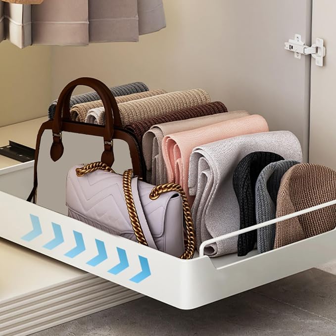 Pull Out Cabinet Organizer Out Drawer Storage Shelves No Drill Or Nailing Needed Pantry Cabinet Roll Out Sliding Drawer Storage Tray Space Saving Solution for,L