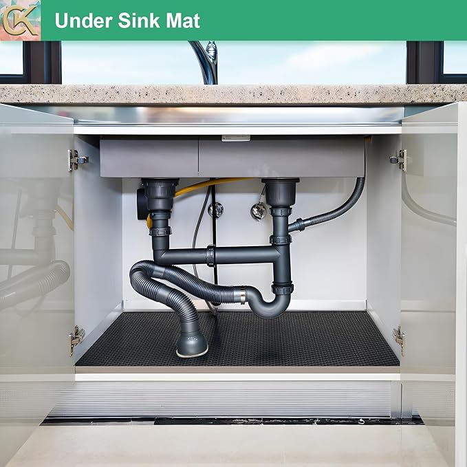 Self-Adhesive Shelf Liner Kitchen Liner, Waterproof Backed Paper Easy Peel and Stick Contact Liner Without Residue for Decor Your Desk Surface, Kitchen Countertops (Black, 23.6 x 236.2 inches)