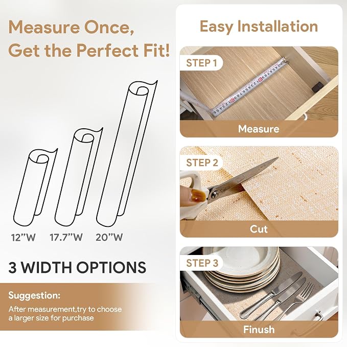 10Rolls*17.7'' X 96'' Shelf Liners Drawer Liner for Kitchen Cabinet Non Adhesive, Strong Grip Anti Slip Cabinet Liners for Shelves, Oil-Proof Waterproof Cupboard Liner