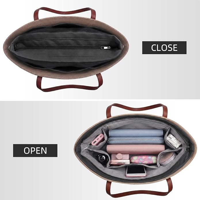 VANCORE Purse Organizer Insert for Handbags,Tote Bag Organizer Insert with Zipper Bag,Premium Handbag Organizer Inside Liner for Women