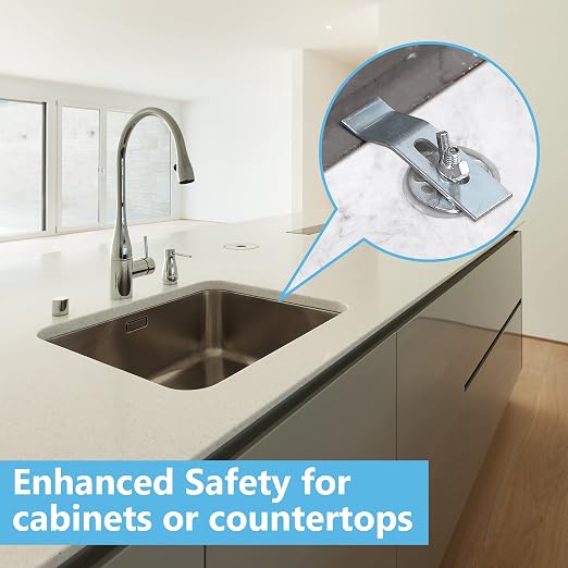 Enhon Undermount Sink Clips Kit 36 Pack, Sink Mounting Brackets, Heavy Duty Installation Hardware Fasteners for Kitchen Bathroom Countertop Vanity Sinks