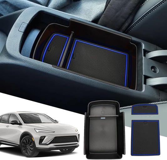 SXCY Fit for 2024 2025 2026 Buick Envista Center Console Organizer for 2024-2026 Buick Envista Accessories Console Tray Armrest Storage Box for 2024 2025 2026 Buick Envista Console Organizer (blue)
