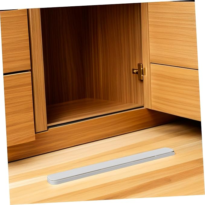 8pcs White Cabinet Drawer Slides Adhesive No-Drill Plastic Drawer Slide Tracks Bottom Mount Furniture Guides for Kitchen Cabinet Pullout Organization