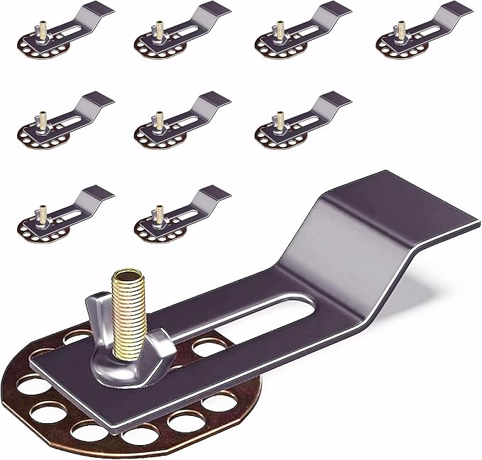 Undermount Sink Clips, Sink Brackets, Bathroom Kitchen Ceramic Stainless Steel Sink Basin Support Clamps for Marble Granite Vanity Countertop Installation Repair Kit (50)