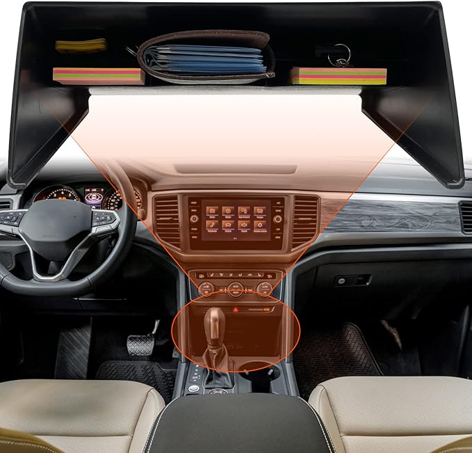 for VW Atlas and Cross Sport Accessories Center Console Organizer 2018 2019 2020 2021 2022 2023 Insert ABS Armrest Box Secondary Storage (Not fit for 2024)